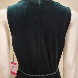 Vince Camuto  Emerald Green Velvet  Jumpsuit